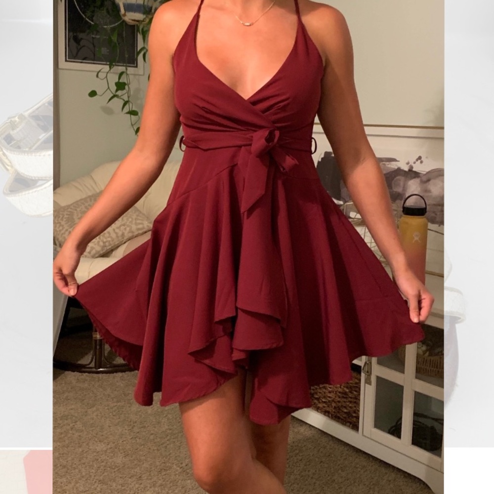 Saints and Secrets Australian Burgundy Dress. Homecoming dress!